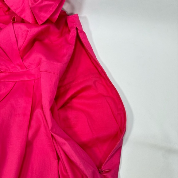 J. Crew Women's Pink Fuchsia Dress Size 4 Ruffle Casual Summer Wedding Dinner - Picture 4 of 4